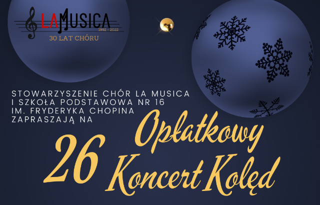 Zaproszenie - 26 Opłatkowy Koncert Kolęd