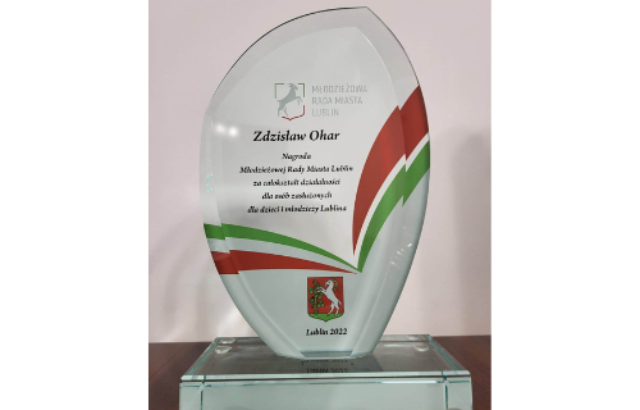 Nagroda Młodzieżowej Rady Miasta Lublin 2022 dla Zdzisława Ohara
